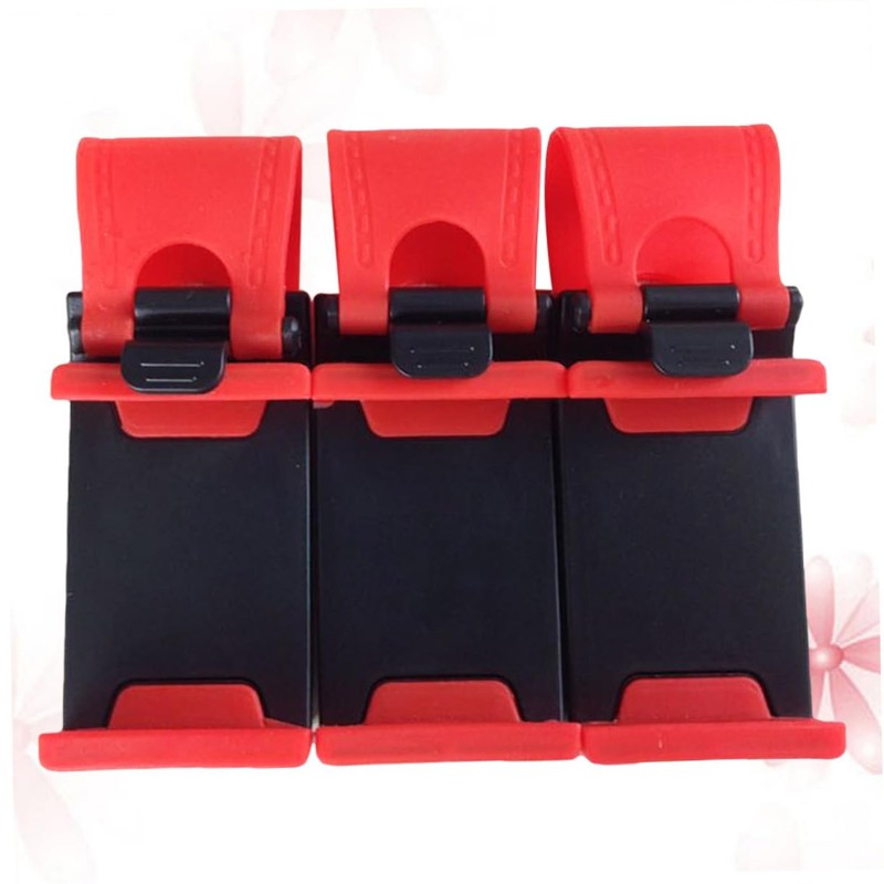 GRIRIW 3pcs Adjustable Steering Wheel Phone Clip Holder for Cars