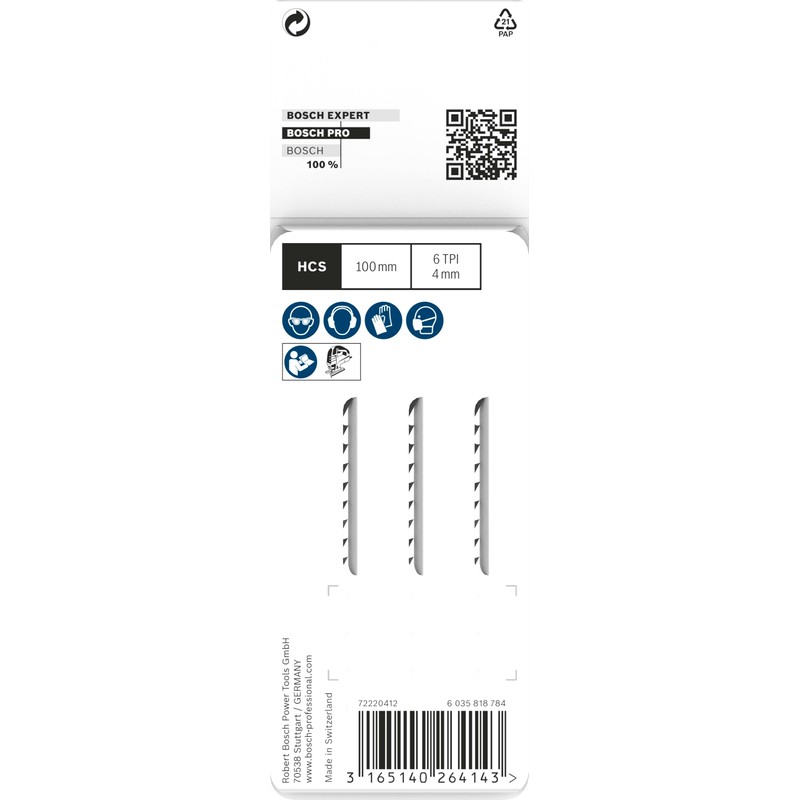 Bosch T-144DP/3 Jigsaw Blades for Carpentry Set of 3