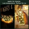 2Pack Outdoor Fairy Lights Battery Operated,10Feet 100LED Green Copper Wire