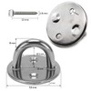 Pad Eye Plate 2 Pcs M8 Stainless Steel Ceiling Hook