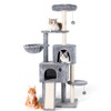 Nineshi 59in Large Cat Tree Tower for Indoor Cats with