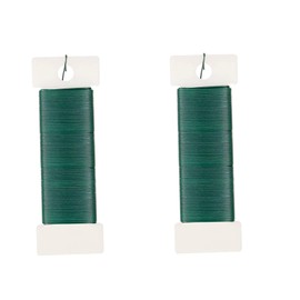 2 Pack Green Florist Wire for Wreath Making,22 Gauge Floristry Wires Green Paddle Wire Flexible Wreath Wires Floral Wire Crafting Binding Wire for Christmas Wreath Making,DIY Flower Arrangements Wires