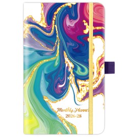 2026-2028 Pocket Planner/Calendar - 3 Year Monthly Planner 2026-2028, Jan 2026 - Dec 2028, 6.3" x 3.8", 36 Months Pocket Planner with Pen Holder, Elastic Closure, Hardcover, 61 Note Pages