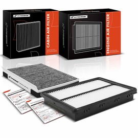 A-Premium 2-PC Engine & Cabin Air Filter with Activated Carbon Compatible with Hyundai Santa Fe 2019-2020 & Kia Telluride 2020-2022