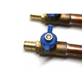 Vilstone 4 port PEX Plumbing Manifold 3/4 Male 1/2 Ball Valve close end barbed end