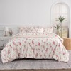 TISPLR Floral Comforter Set King Soft Bedding Comforter Set 3