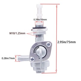 KIOSFOLI Fuel Tank Shut off Valve for Predator Champion Firman 5.5hp -16hp, Go kart, Mini bike Valve Petcock,Repalcement of Fuel Filter, Generator Small Engine Fuel Shut Off Tap Switch M10X1.25 2 pack