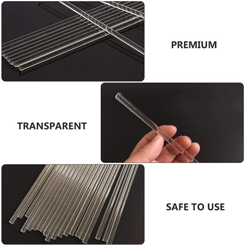 Mipcase Coffee Stir Sticks Glass Stirring Rod 20pcs: Laboratory Stirring