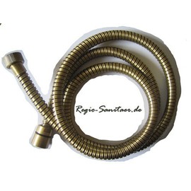 Shower Hose 150 cm Length 150 cm Robust Coating and Standardised 1/2 Length Antique Brass Antique Brass