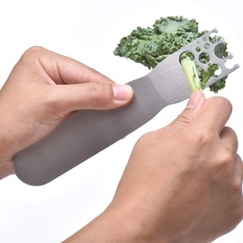 Herb Stripper, Stainless Steel herb Leaf Zip Tool for Kale, Chard, Collard Greens, Thyme and Rosemary