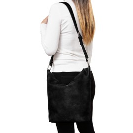 Joy Susan Women's Nori Crossbody Bucket Bag Convertible Tote - Black