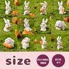 WATASHINO Rabbit Figurine Animal Figure Rabbit Miniature Carrot Terrarium Succulent