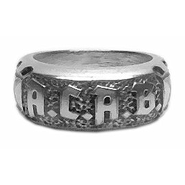 ACAB Care Ring A.C.A.B MK-Sort. Hardcore, Vandals, Ring Rocker, Biker,