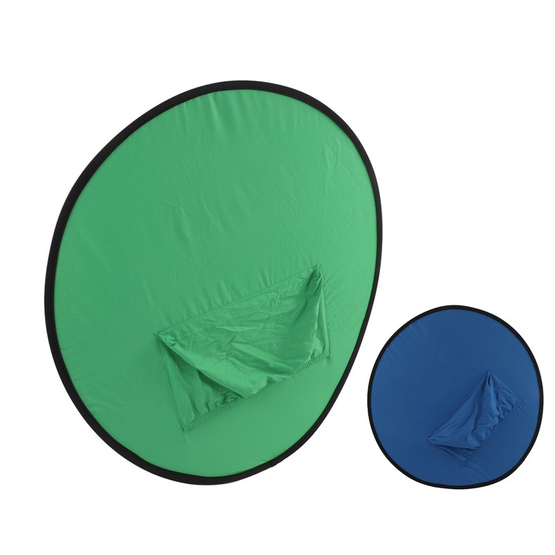 Blue Green 2 in 1 Background Screen Collapsible Portable Chromakey