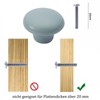 NAKUPENDA Pack of 6 Furniture Knobs, Round Ceramic Cabinet Drawer