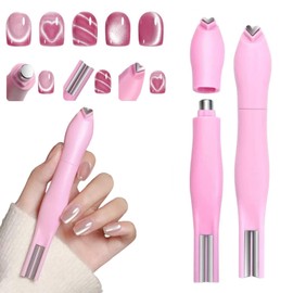 Clcyricher Nail Magnet, Strong Magnet, 3-in-1, Cat's Eye Specialty Tool, Heart, Round, Line Shape, Gel Nail Art, Self Nails, DIY, French Nails, French Tips, Beginners, Professionals, Cute, Stylish