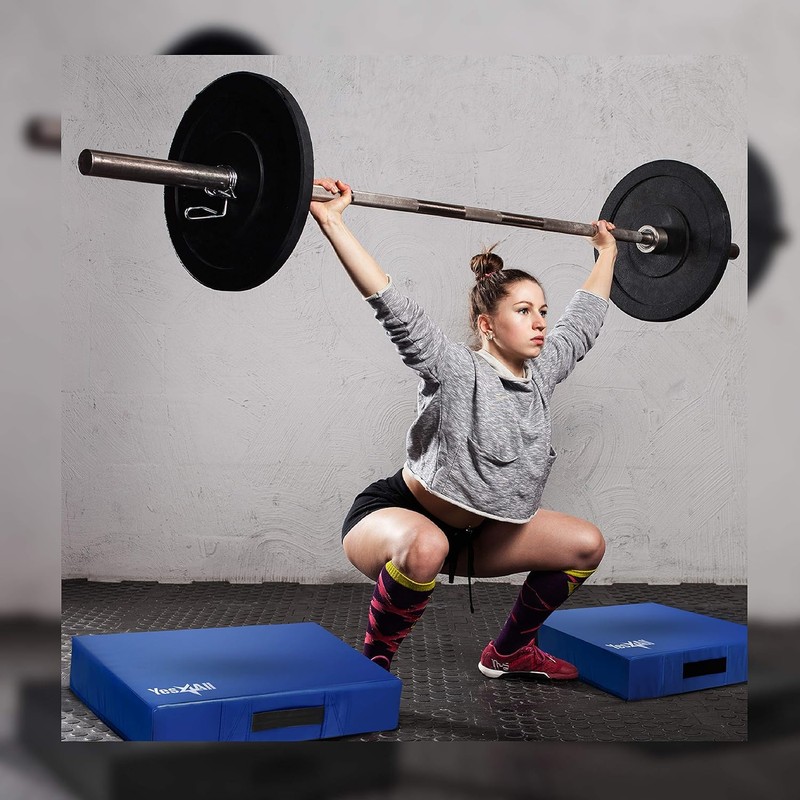 Yes4All 6 Inches Silencer Drop Pads/Weightlifting Drop Pads - Blue