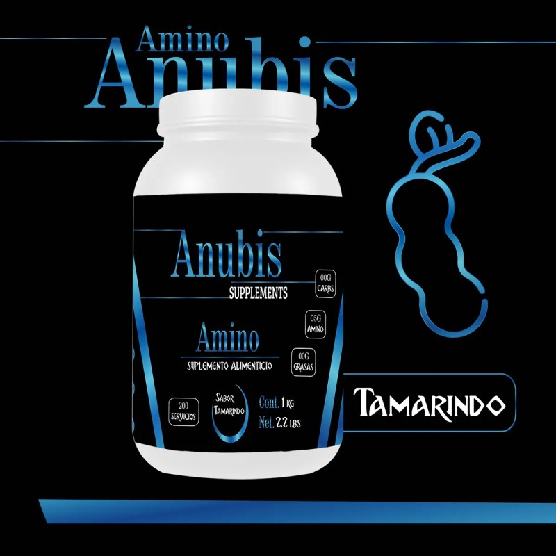 Aminoácidos En Polvo 1kg Anubis Pre Entreno 200 Servicios Tamarindo