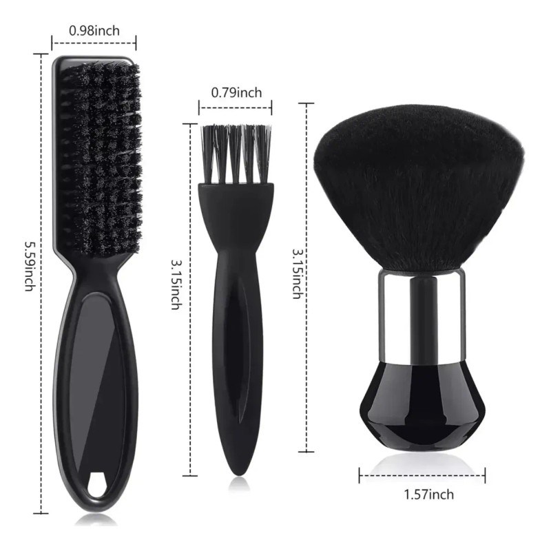 Cepillo De Limpieza De Cabello Para Barberos Negro