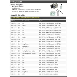 Marketplace Auto Parts A/C Compressor Kit with Fixed Orifice - Compatible with 2005-2006 Ford F150 V8
