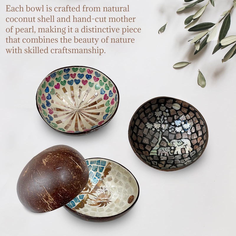 Eagyrosi Decorative Storage Bowl with Mother of Pearl Inlays -