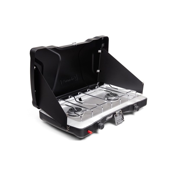 Coleman Triton+ 2-Burner Propane Camping Stove with InstaStart Ignition, Portable