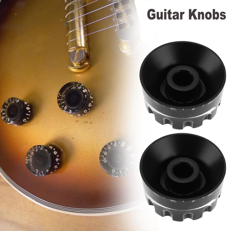 BEANPRECOY 4Pcs Notched Speed Knobs for Guitar - Volume &