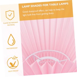 DOITOOL Pink Lampshades for Table Lamps Lamp Bathroom Shades Bell Lamp Shade Replacement Lamp Shades Wall Sconce Shade Clamp Lamp Decorate Personality Cloth