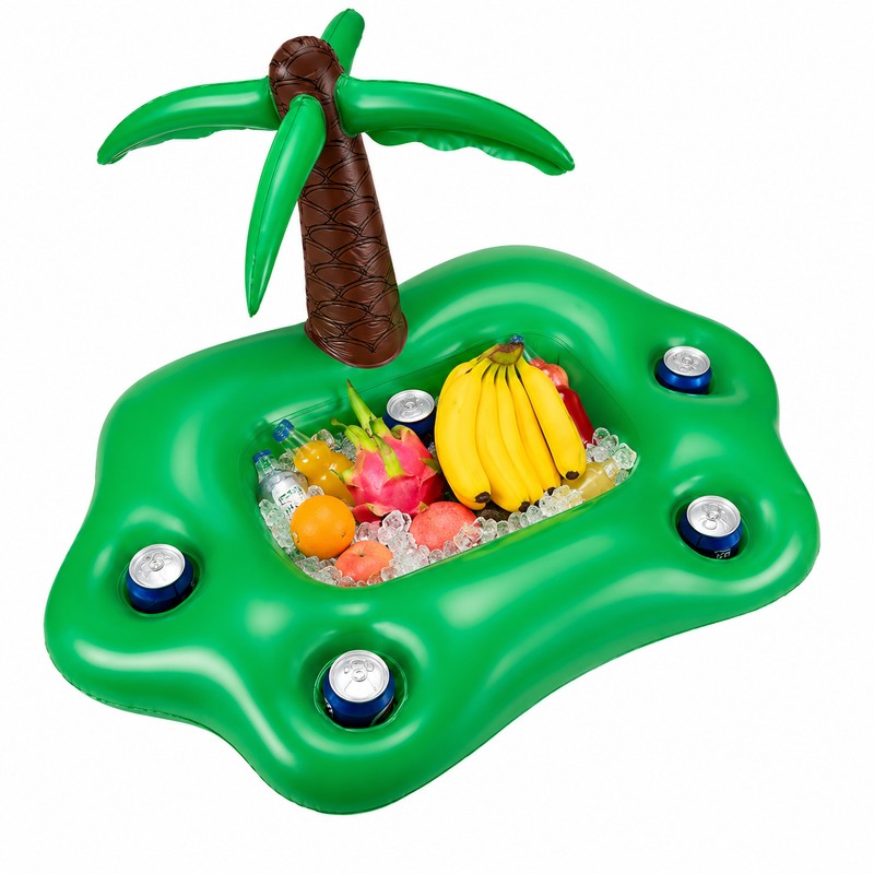 Inflatable Pool Drink Holder for Summer Parties – Rainbow Ice