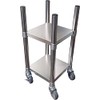 Commercial Stainless Steel Rice Warmer Cart Stand with Wheels 14"