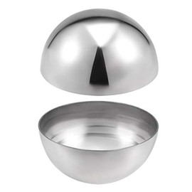 uxcell 101mm(3.98") Dia. Decorative Hollow Half Cap Ball 304 Stainless Steel for Staircase Handrail Post 2pcs