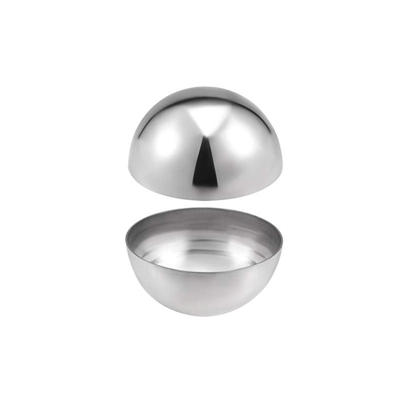 uxcell 101mm(3.98") Dia. Decorative Hollow Half Cap Ball 304 Stainless