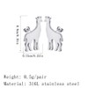 Cute Giraffe Earring Stainless Steel Minimalist Giraffe Stud Earrings for