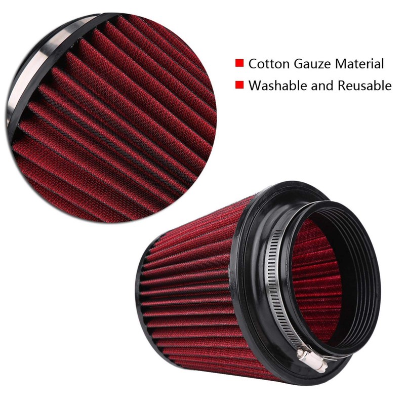 4 Inch Cone Filter, Akozon Car Air Filte, 100mm/3.9in Universal