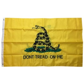 2x3 Embroidered Nylon Double Sided Gadsden Tea Party Flag - DONT TREAD ON ME
