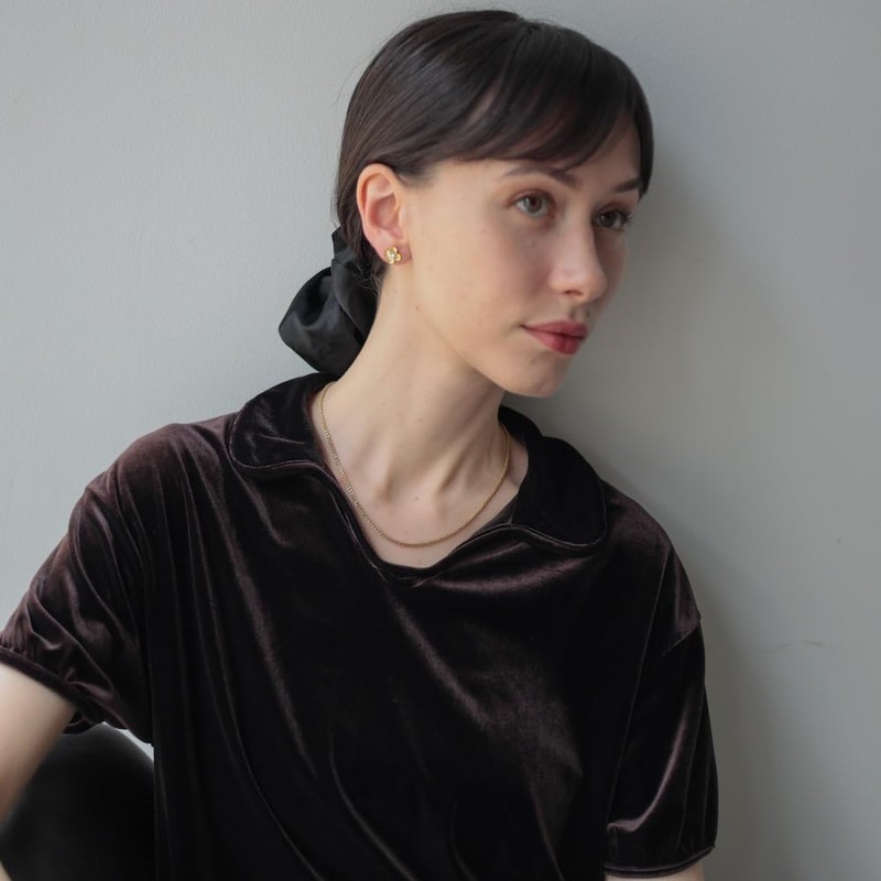 [AJIRO ACCESSORY] N054 Necklace, Silver, Gold, Simple, Chain, Office, Stylish,