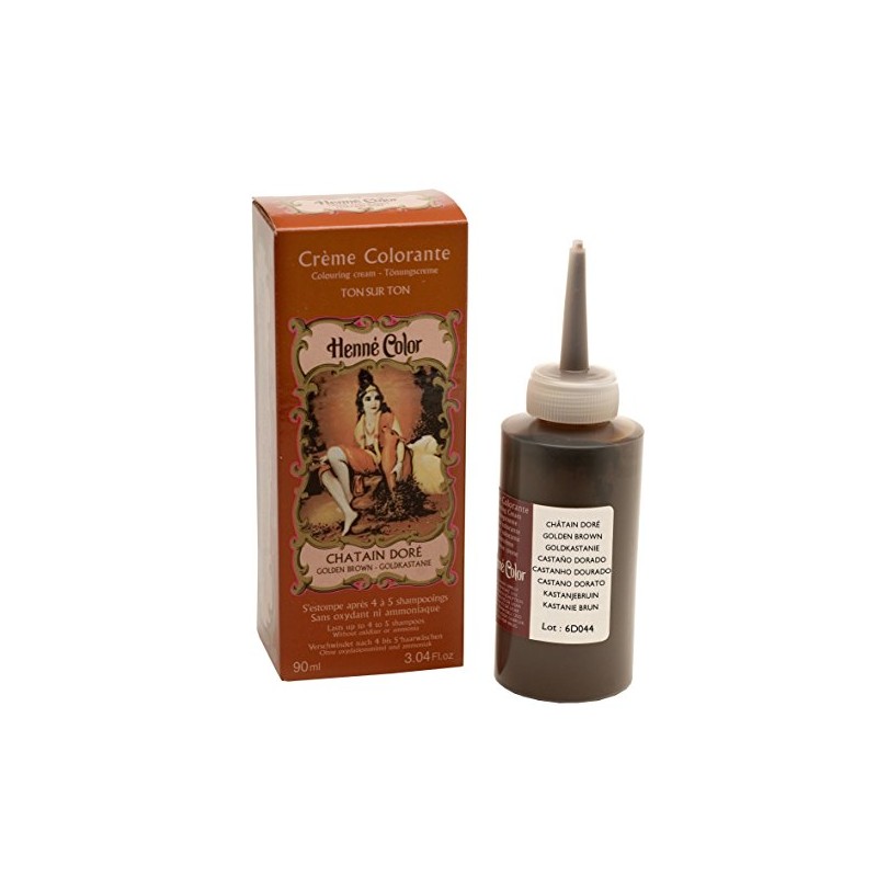 Henne Color Golden Brown Henna Hair Colouring Cream 90 ml