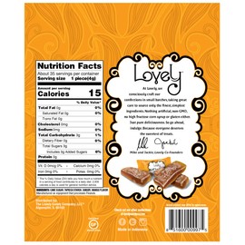 Lovely Candy Co. Mango Ginger Chews, Made with Real Ginger, Individually Wrapped, 5oz (6-Pack) | Gluten-Free, Non-GMO, NO Artificial Ingredients, NO High Fructose Corn Syrup | 4 Simple Ingredients!