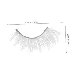 Ipetboom 3 Pairs White False Eyelashes for Cosplay and Parties Comfortable DIY Eye Lash Extensions Lightweight and Gentle Design for Easy Application and Daily Use