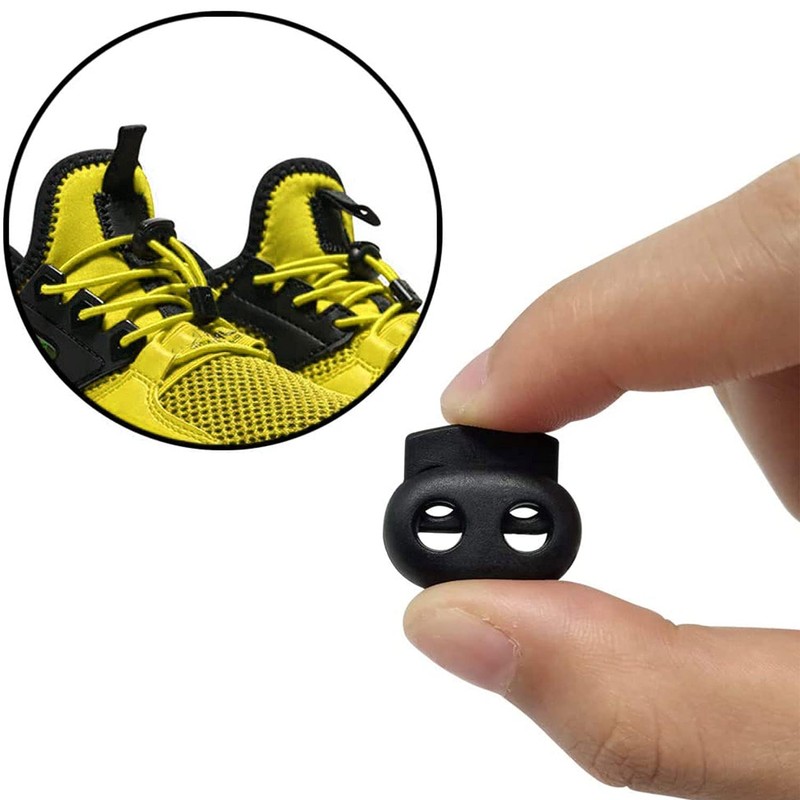 Trimming Shop Plastic Toggle Stopper Cord Locks Spring Loaded Elastic