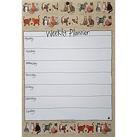 ALEX CLARK Charismatic Cats Weekly Planner - Weekly Meal Planner - To Do List for Work, Students and Daily Life - Men & Women