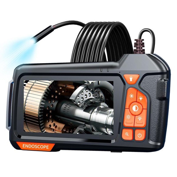 Industrial Endoscope Borescope Camera with Light, 4.3 Inch Screen HD