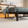Full Size Metal Platform Bed Frame w/LED Headboard & USB