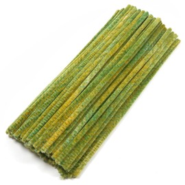 TOAOB 100pcs Pipe Cleaners Gradient Green Chenille Stems 12 Inch Fuzzy Sticks Craft Supplies for DIY Art Craft Projects Home Decorations