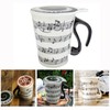 Cisixin Unique Ceramic Coffee Cups with Lid Staves Music Notes