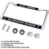 Infantry Division Flag License Plate Frame Chrome Army 8th Infantry