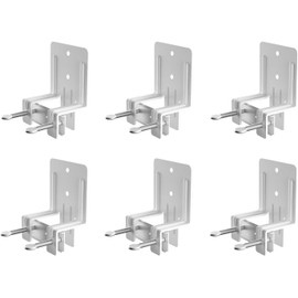 COMASACH 6 Pcs Non-Slip Mattress-Gasket for Bed-Frame, Anti-Slip Metal Bed Stoppers, Mattress-Retainer-Bar Fit for Platform Bed, Ajustable Mattress Holder in Place Gripper, White