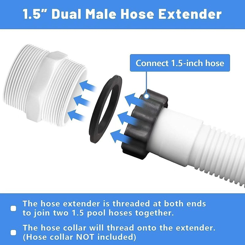 Yetaha Pack of 2 3.8 cm hose adapters, pool hose
