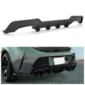 KUAFU Rear Diffuser Compatible with 2019-2022 Toyota Corolla Hatchback & Toyota Auris Hatchback Rear Bumper Diffuser Lip Valance Splitter Body Kit ABS Plastic (Carbon Fiber Color)