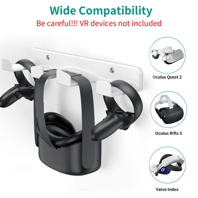 HomeMount VR Wall Mount for Oculus Quest 2/Rift, Valve Index,